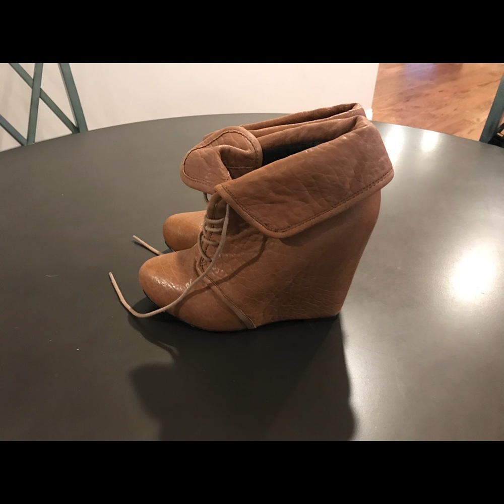 Elizabeth and James wedge booties
